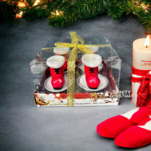Trinity Christmas Santa Boot Candles (Pack of 4)
