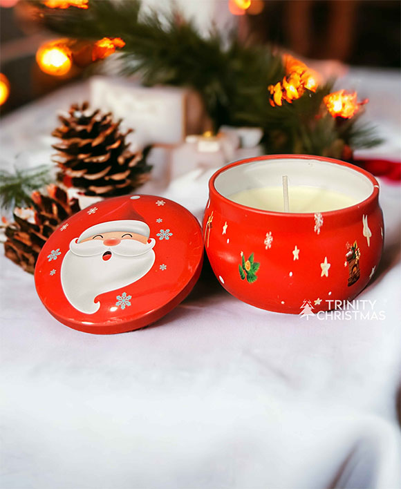 Christmas Scented Candles in Metal Tin – Pack of 1 (4 Pcs) - Image 3