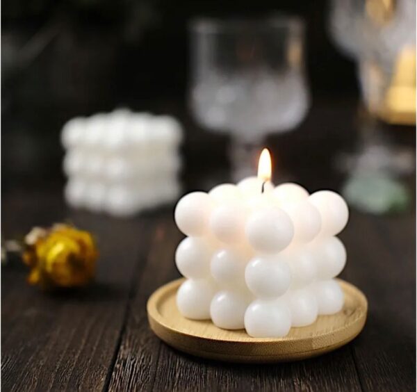 Trinity Bubble Shaped Candle - White