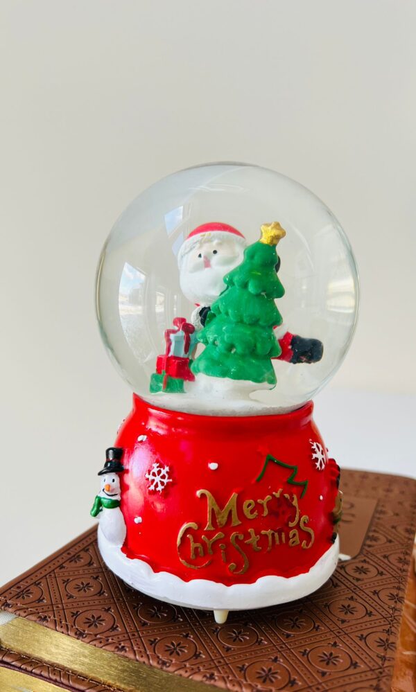 Snow Globe Santa Lantern with Christmas Tree, Light and Music  - 5 Inches - Image 7