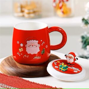 Christmas Red Santa Mug with Santa lid