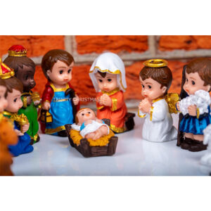 Miniature Christmas Baby Nativity Set for Kids – 12 Piece Set