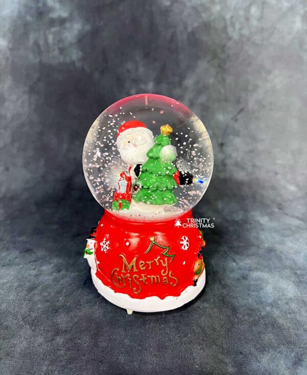 Snow Globe Santa Lantern with Christmas Tree, Light and Music  - 5 Inches - Image 5