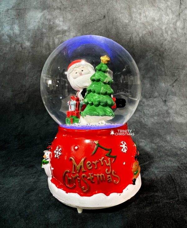 Snow Globe Santa Lantern with Christmas Tree, Light and Music  - 5 Inches - Image 6