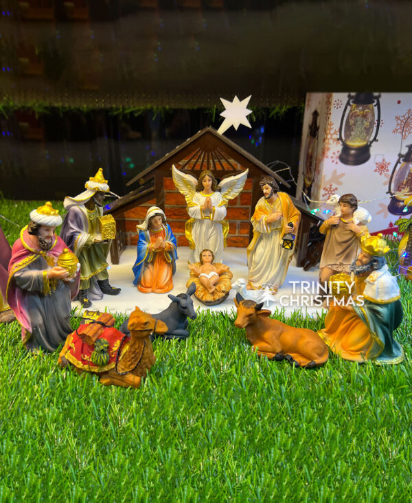 Trinity Nativity Set with 12 Figurine - 5 Inch Set