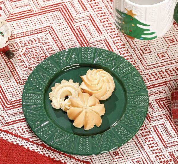 Christmas Holiday Mugs Set With Saucer - Set of 4 (4 Mugs) - Image 8