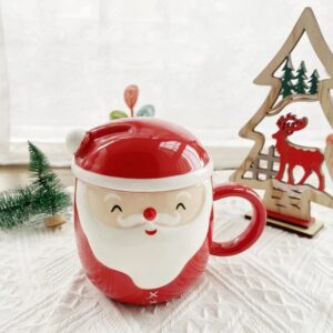 Christmas Santa Claus Mug with Santa Hat Lid