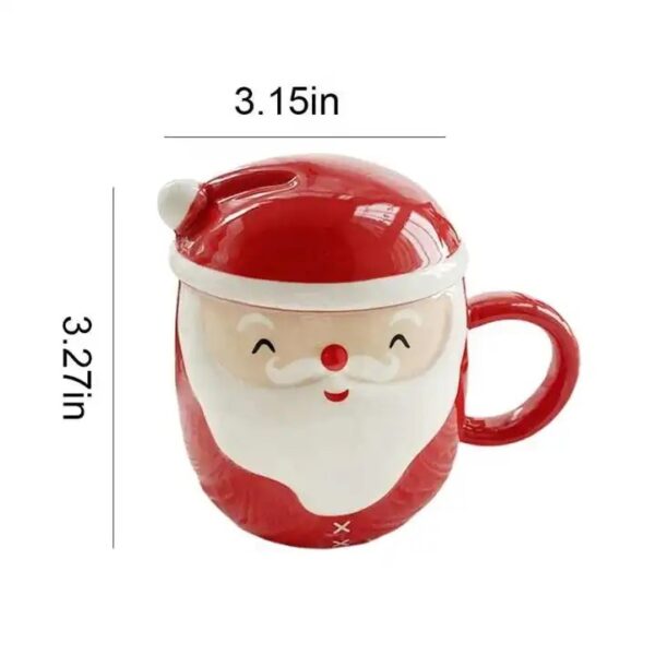 Christmas Santa Claus Mug with Santa Hat Lid - Image 6