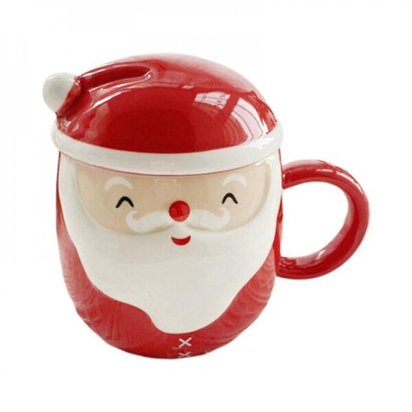 Christmas Santa Claus Mug with Santa Hat Lid - Image 3