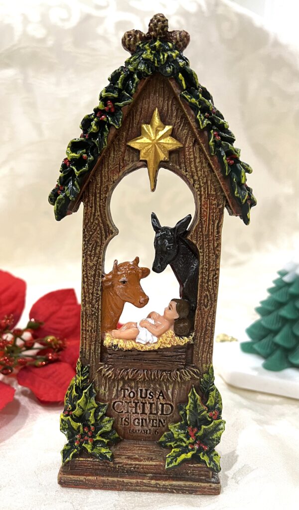 Christmas Nativity Home - 8 Inches - Image 2