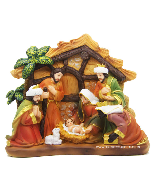 Christmas Nativity Set with House 5 inch