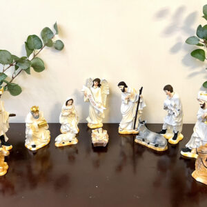 Christmas Nativity Set 8 Inches (12 pcs)  -White
