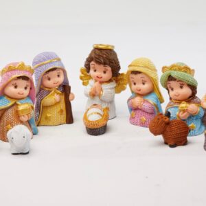Christmas Kids 2 Inch Nativity Set - 10 Pcs, Christmas Mini Nativity Scene